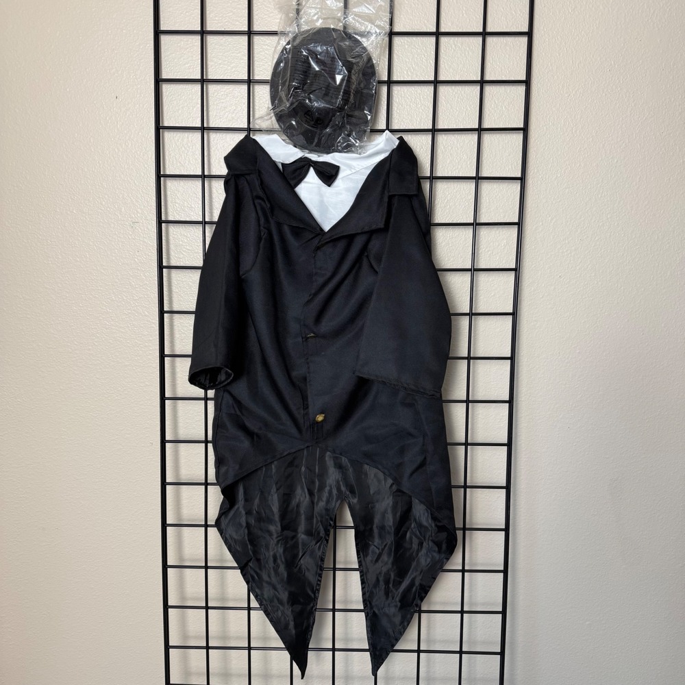 Rubie's Dapper Dog Pet Costume XXL Black Tuxedo Formal Tailcoat Top Hat NEW